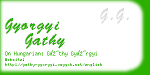 gyorgyi gathy business card